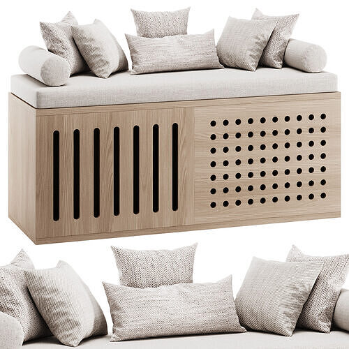 Window Seat Pillows v3 3D model