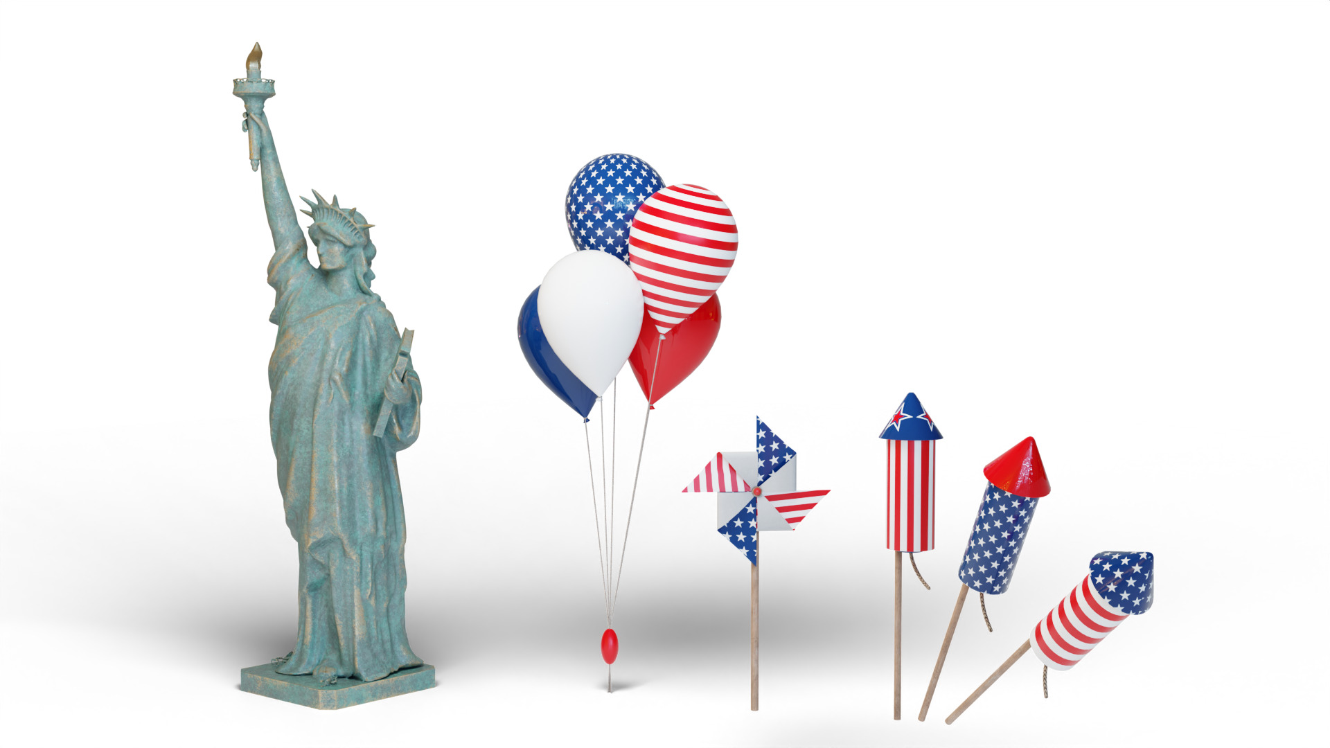 Independence Day pack 3D model_6