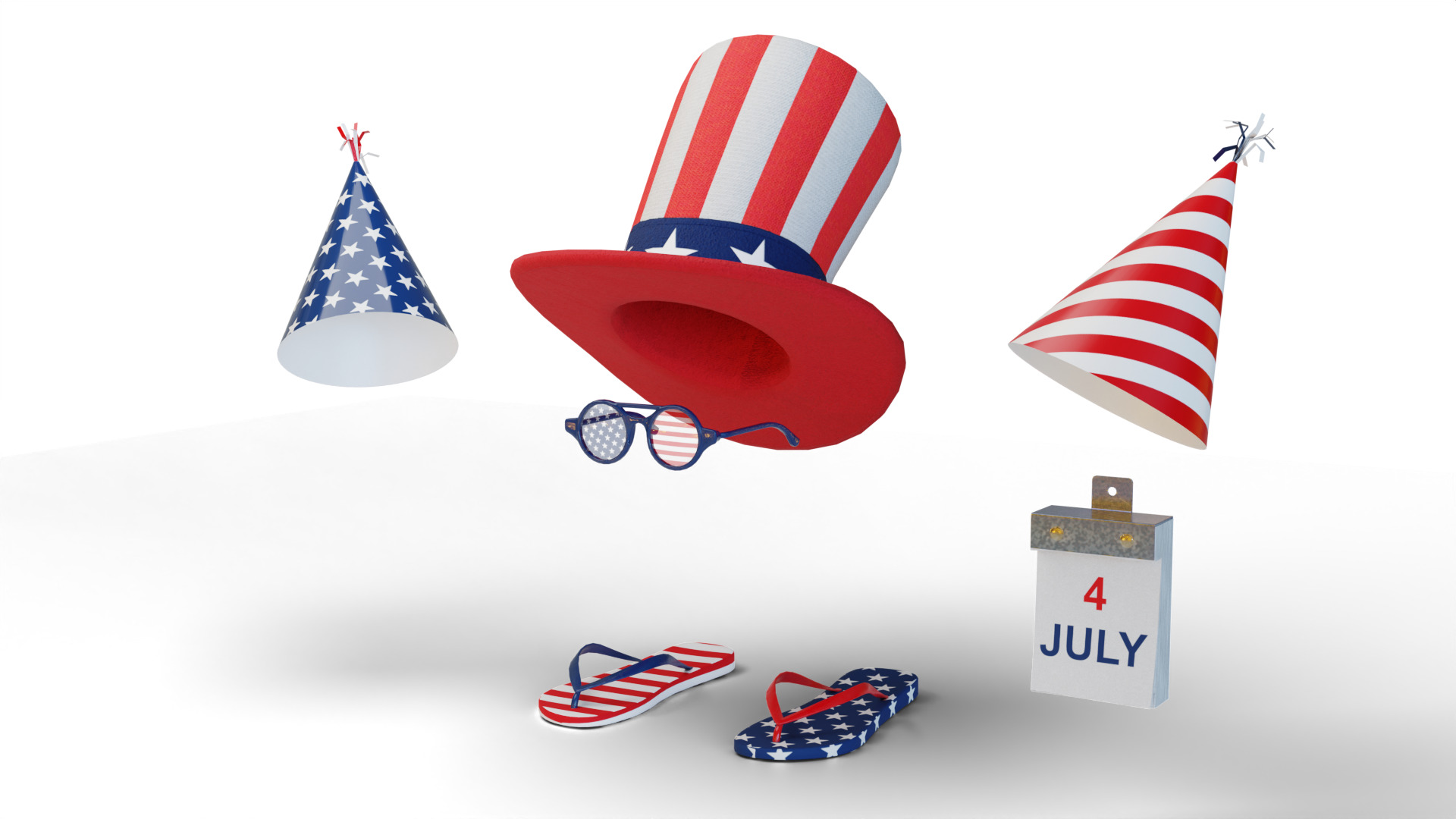 Independence Day pack 3D model_1