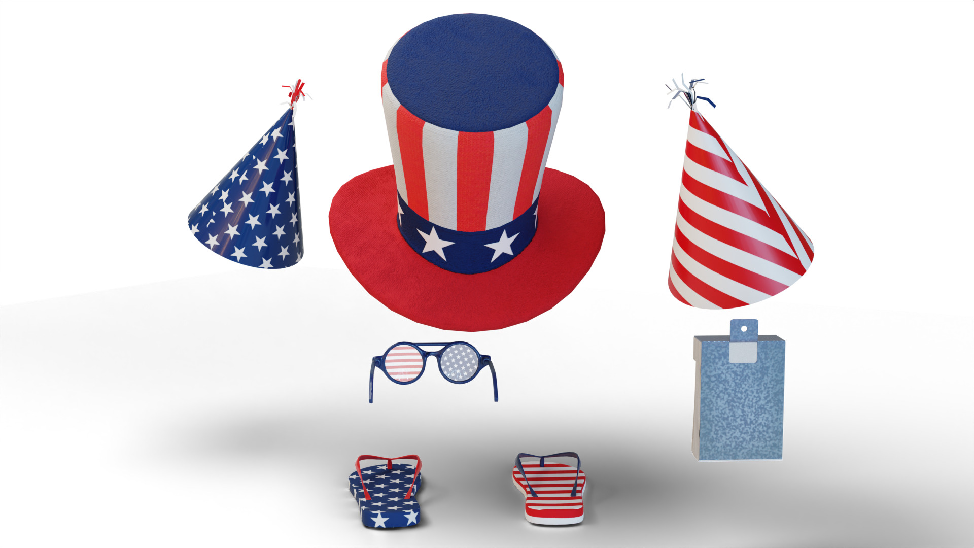 Independence Day pack 3D model_3