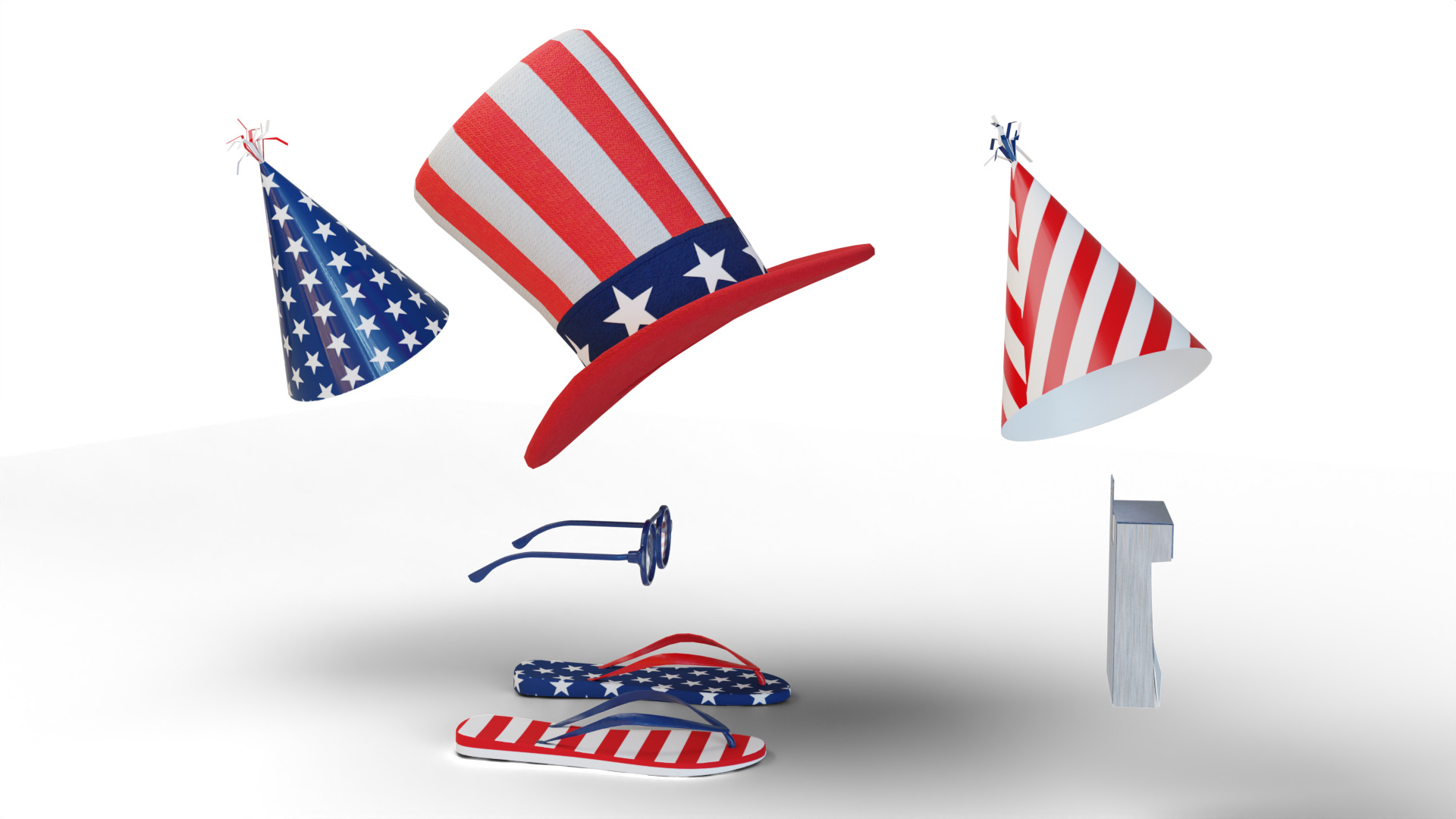 Independence Day pack 3D model_4
