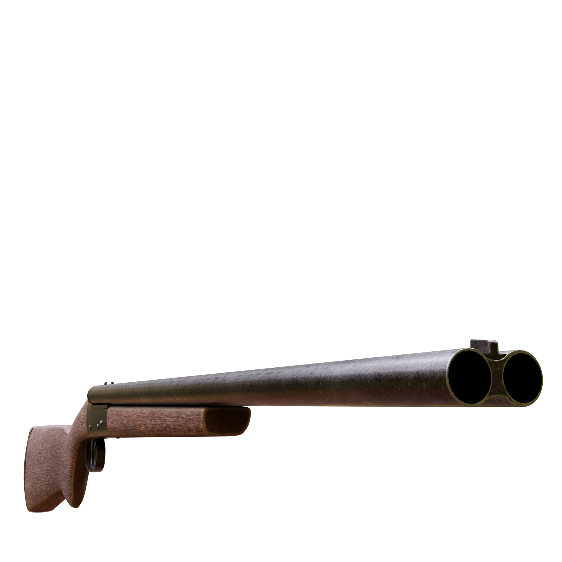 Double Barrel Shotgun 3D model_10