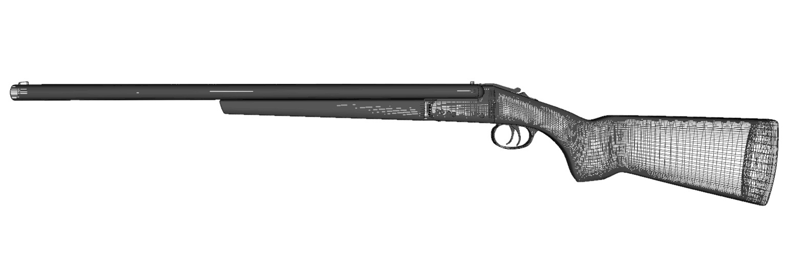 Double Barrel Shotgun 3D model_21