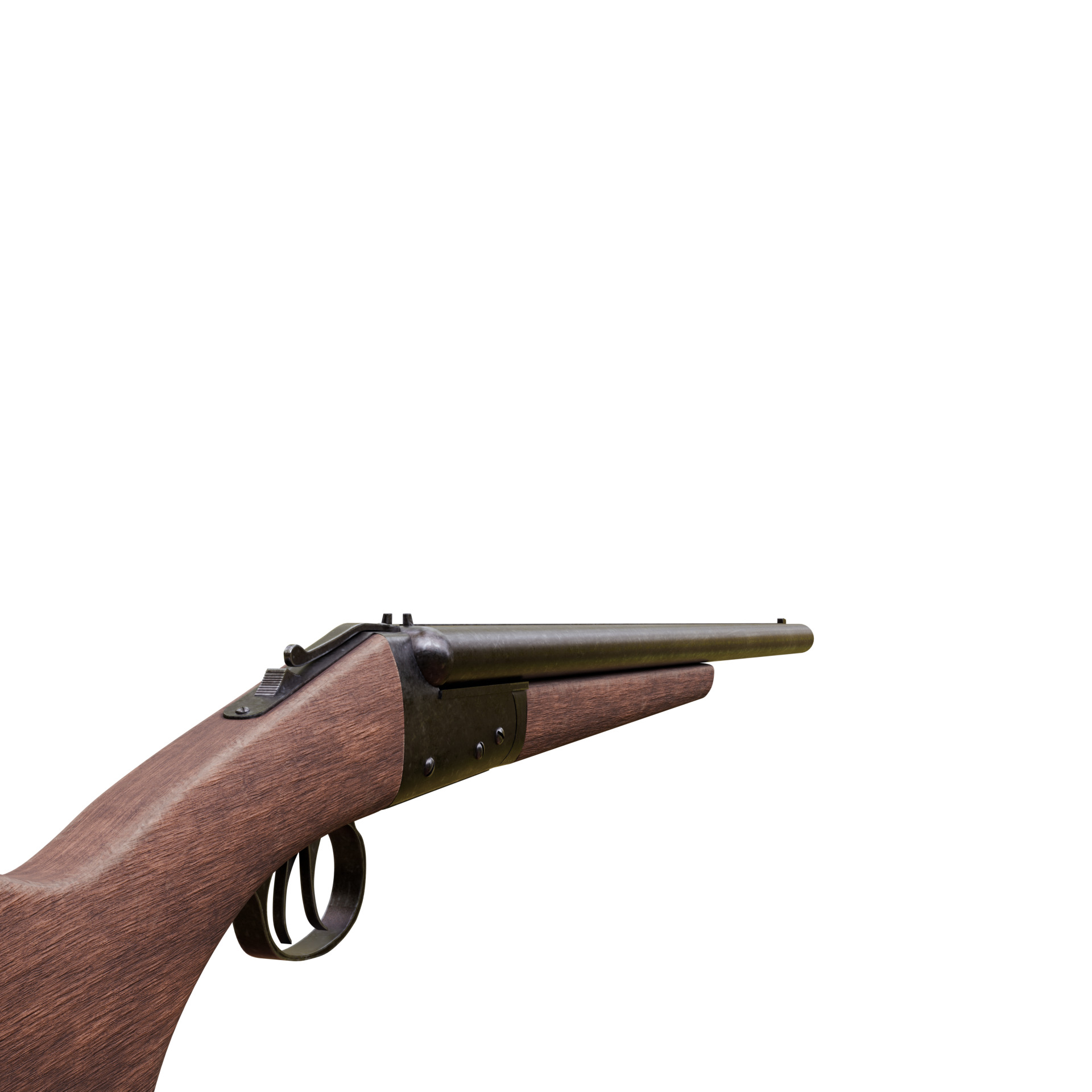 Double Barrel Shotgun 3D model_11