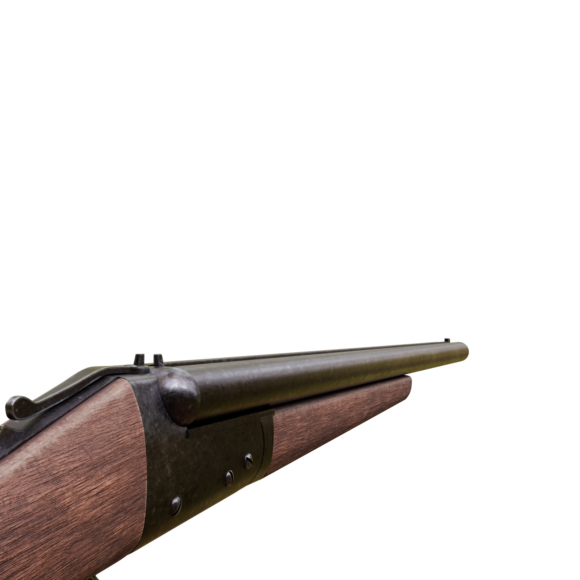 Double Barrel Shotgun 3D model_12