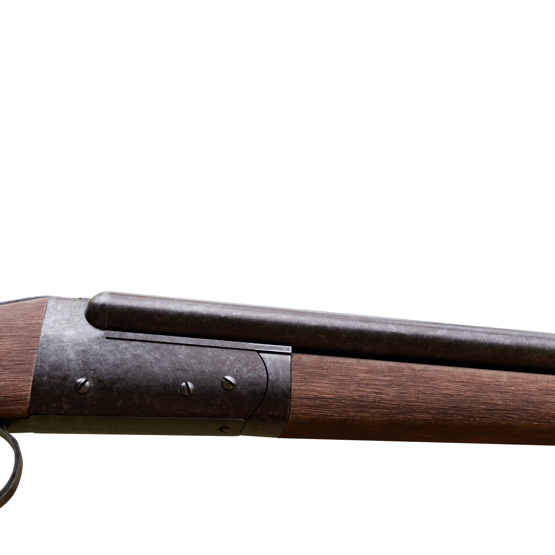 Double Barrel Shotgun 3D model_17