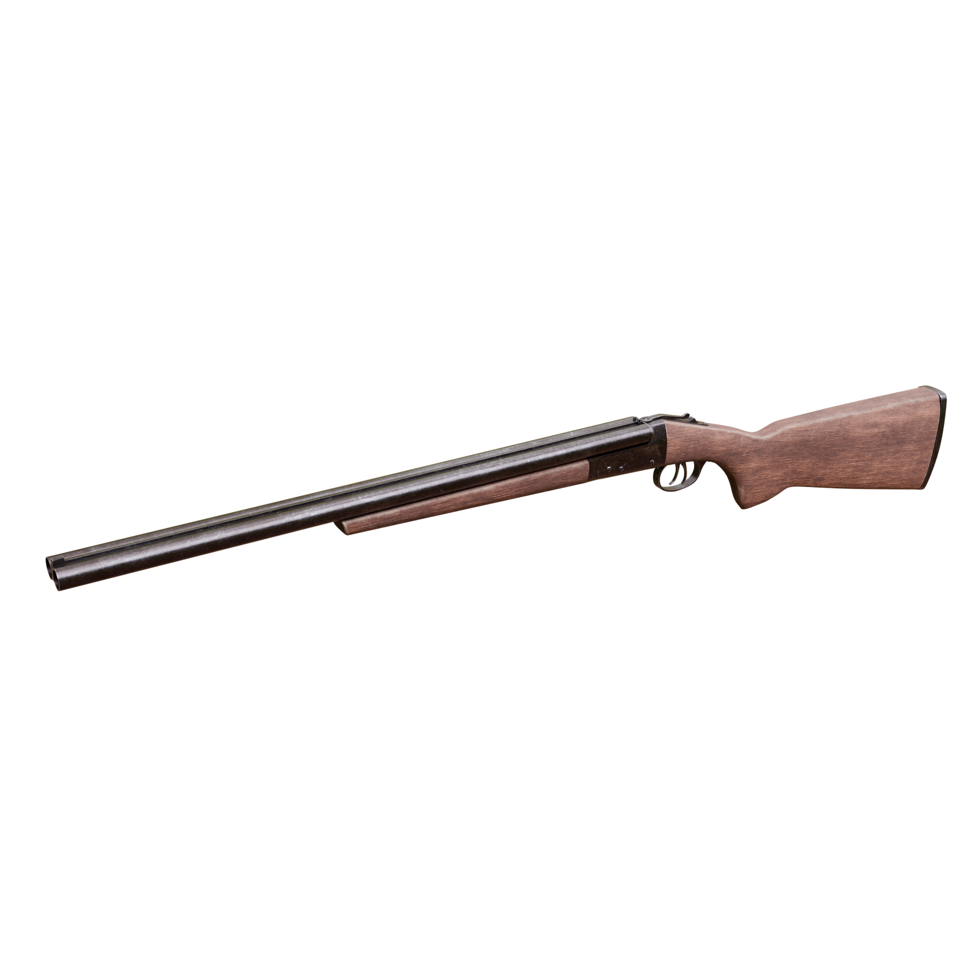 Double Barrel Shotgun 3D model_1