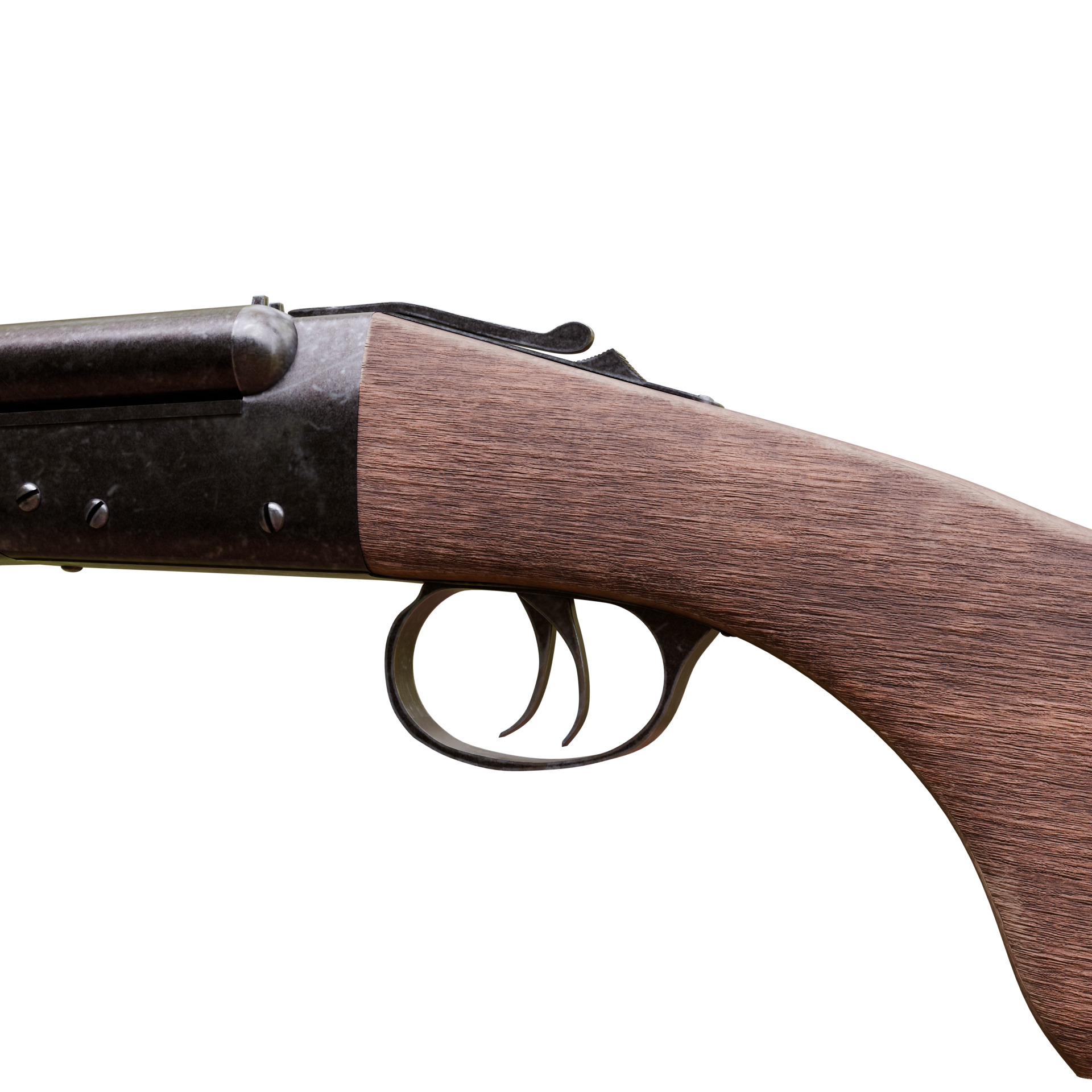 Double Barrel Shotgun 3D model_18