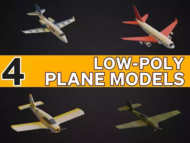 Planes Free low-poly 3D model