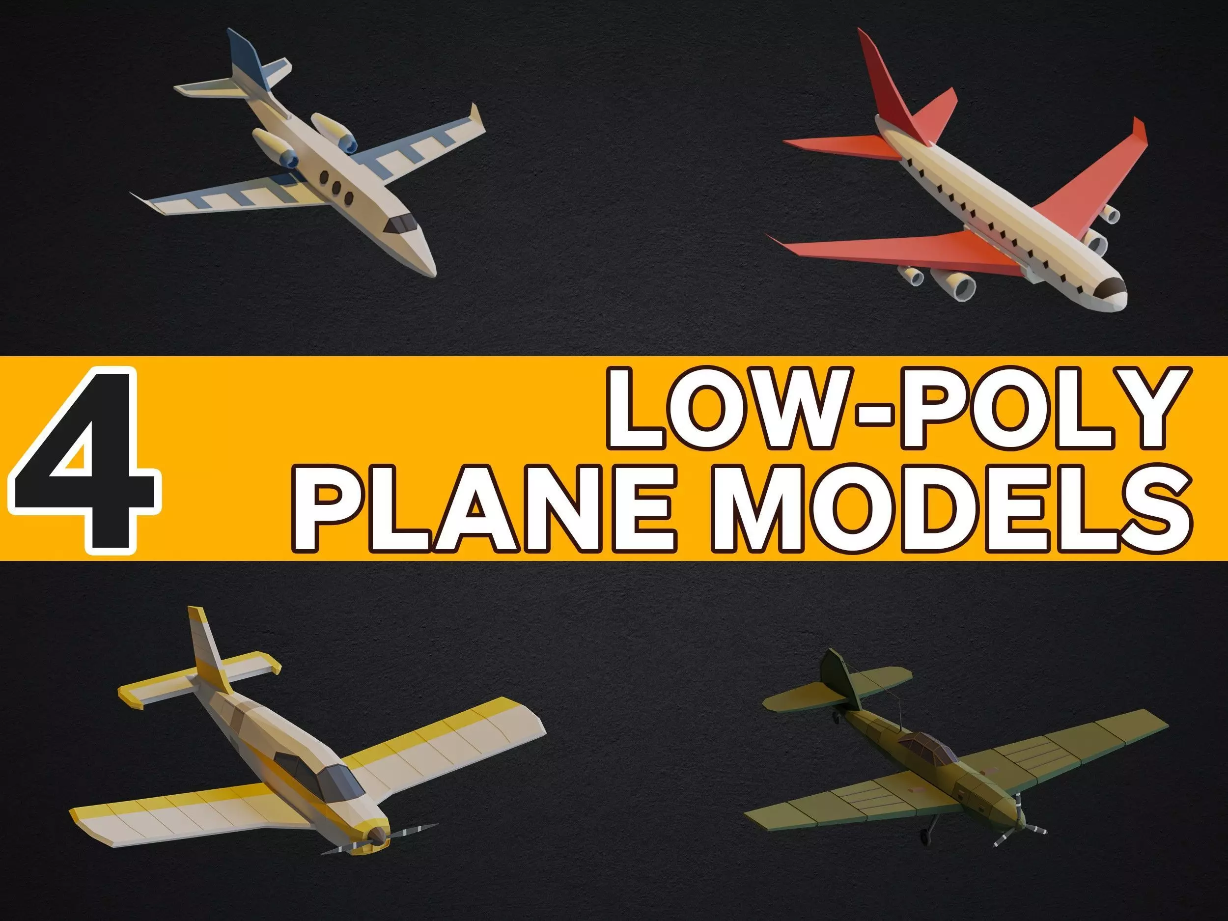 Planes Free low-poly 3D model