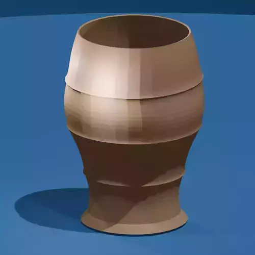 Ribbed Vase
