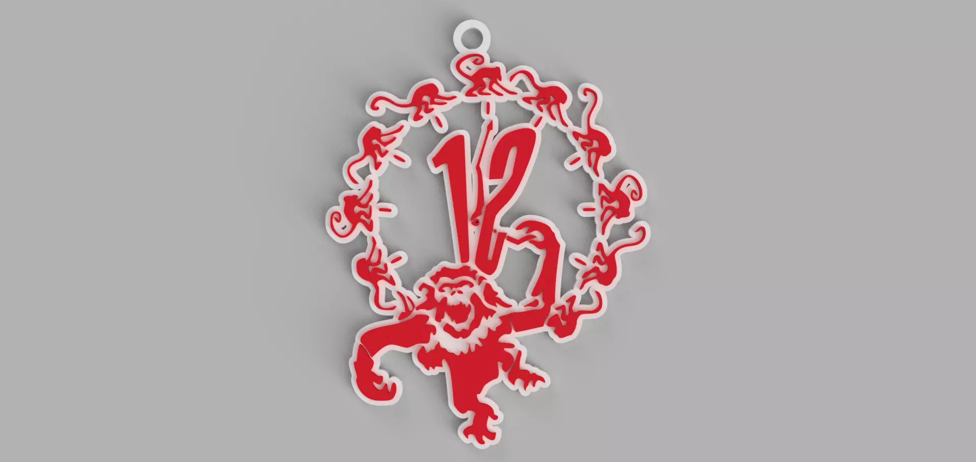 12 Twelve Monkeys Movie Logo 2 Keychain Free 3D print model