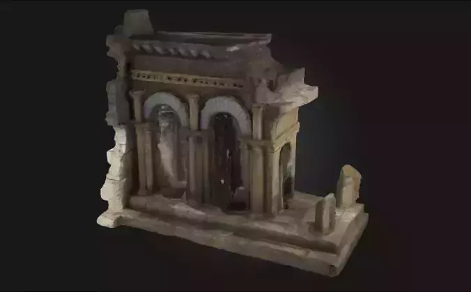 Ancient Ruin Model  Echoes of a Lost Civilization