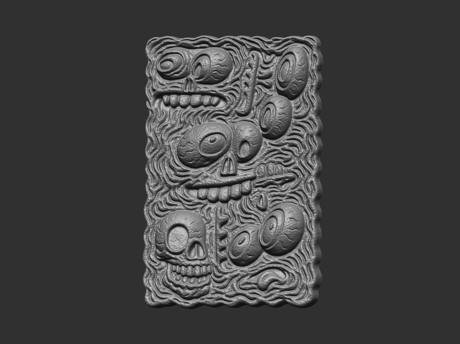 stylized skull cnc model 3D print model_16