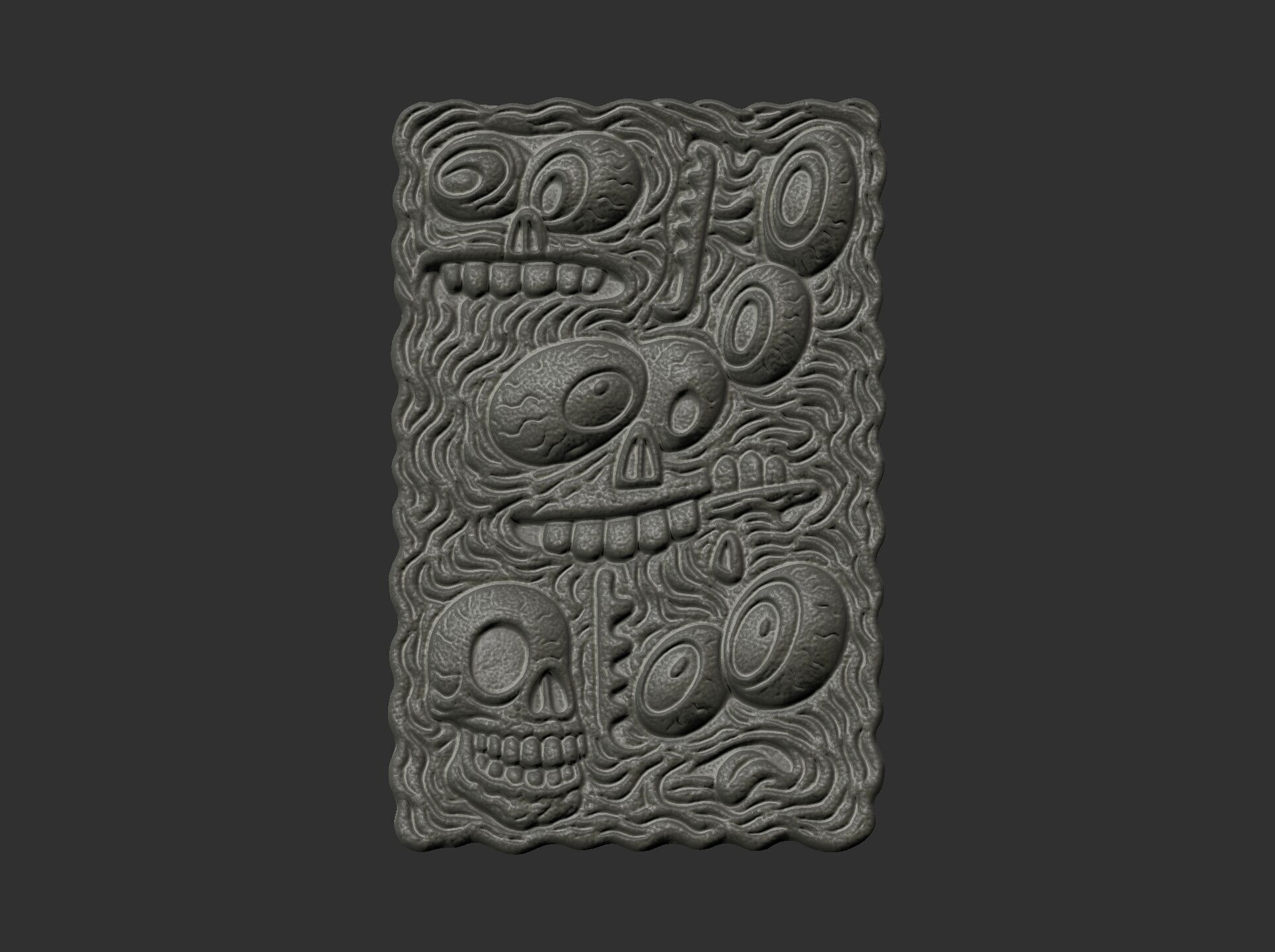 stylized skull cnc model 3D print model_7