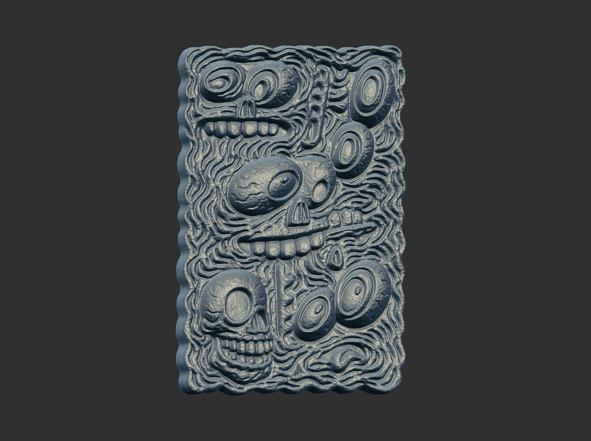 stylized skull cnc model 3D print model_12