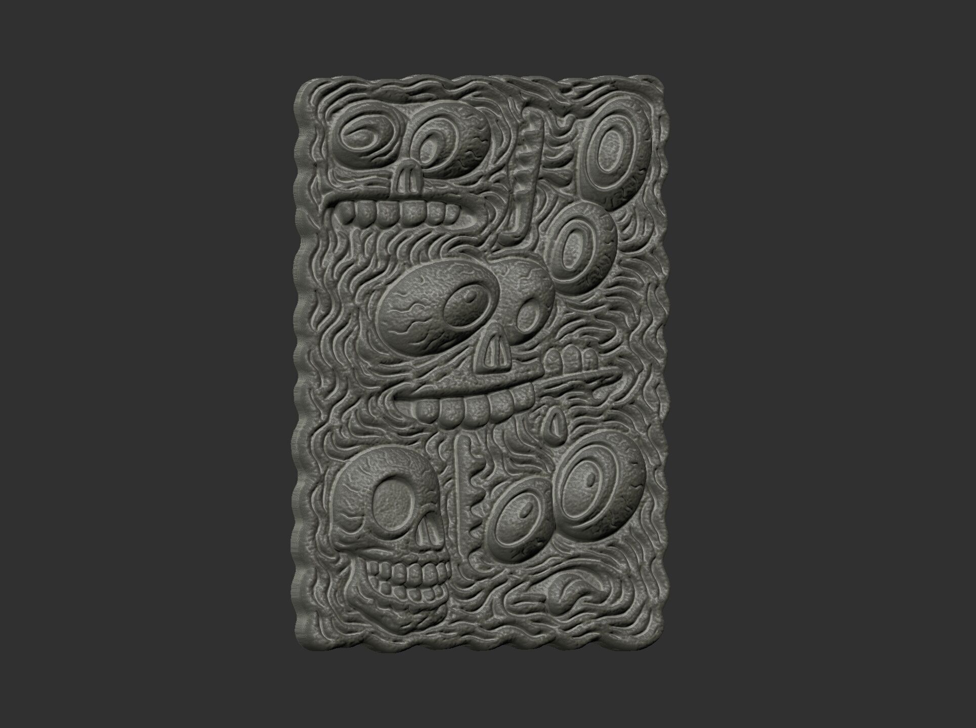 stylized skull cnc model 3D print model_10