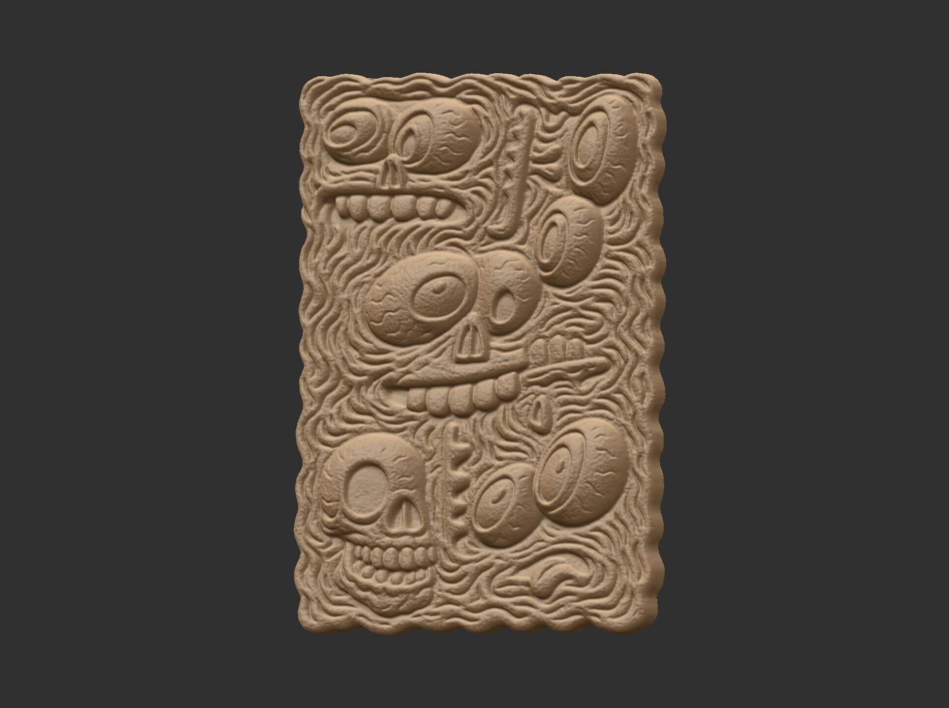 stylized skull cnc model 3D print model_4