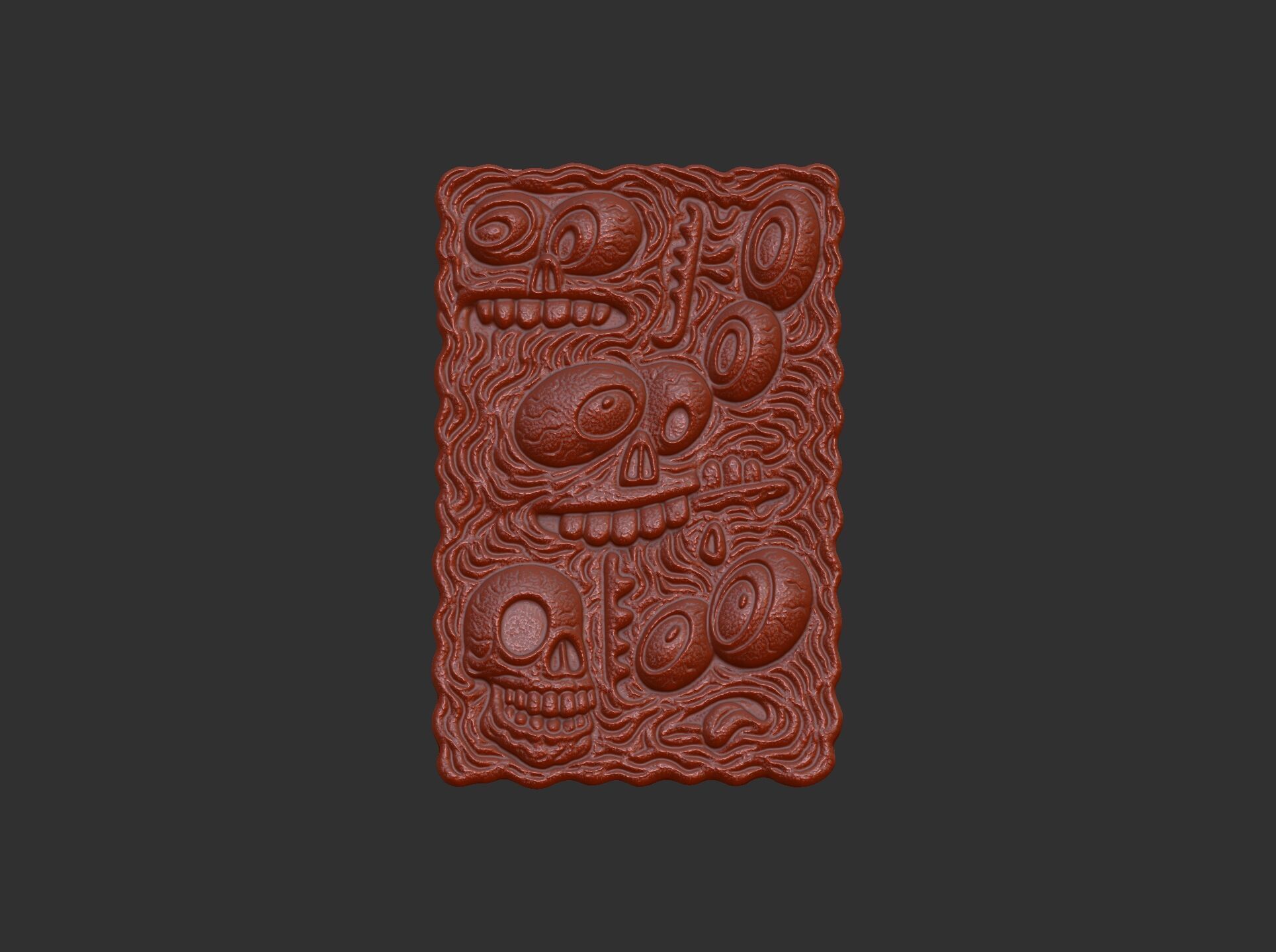 stylized skull cnc model 3D print model_8