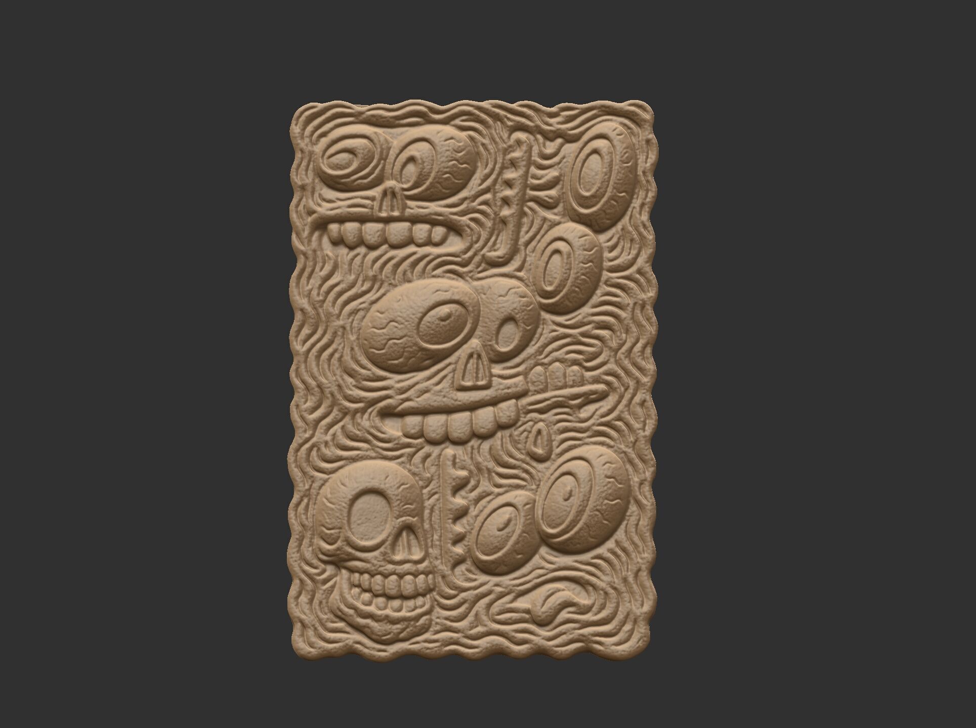 stylized skull cnc model 3D print model_9