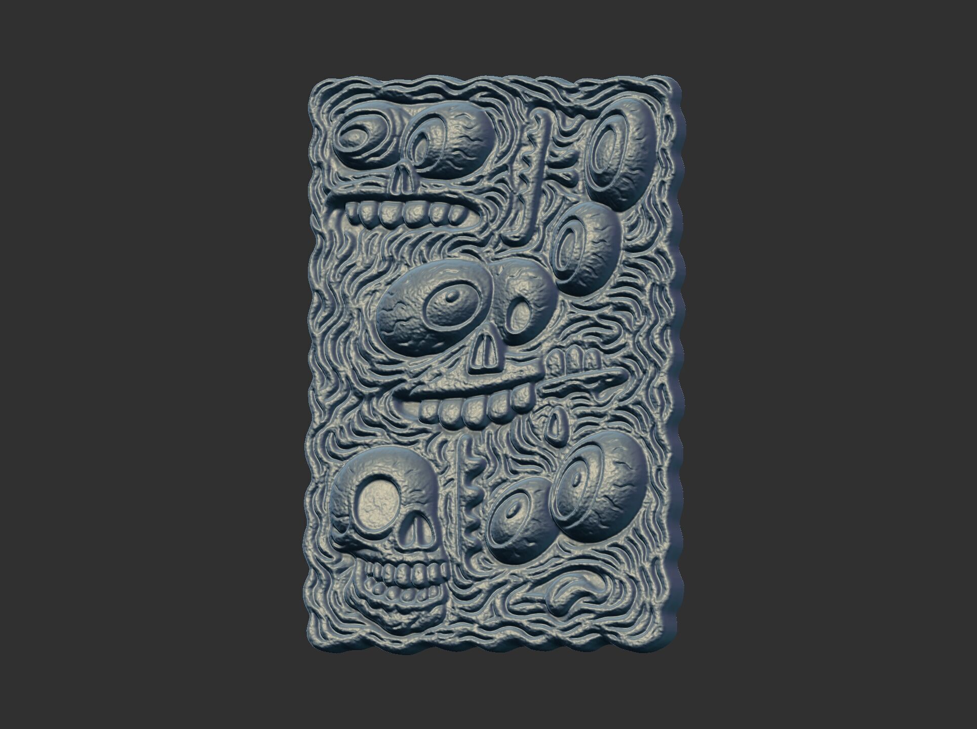 stylized skull cnc model 3D print model_15