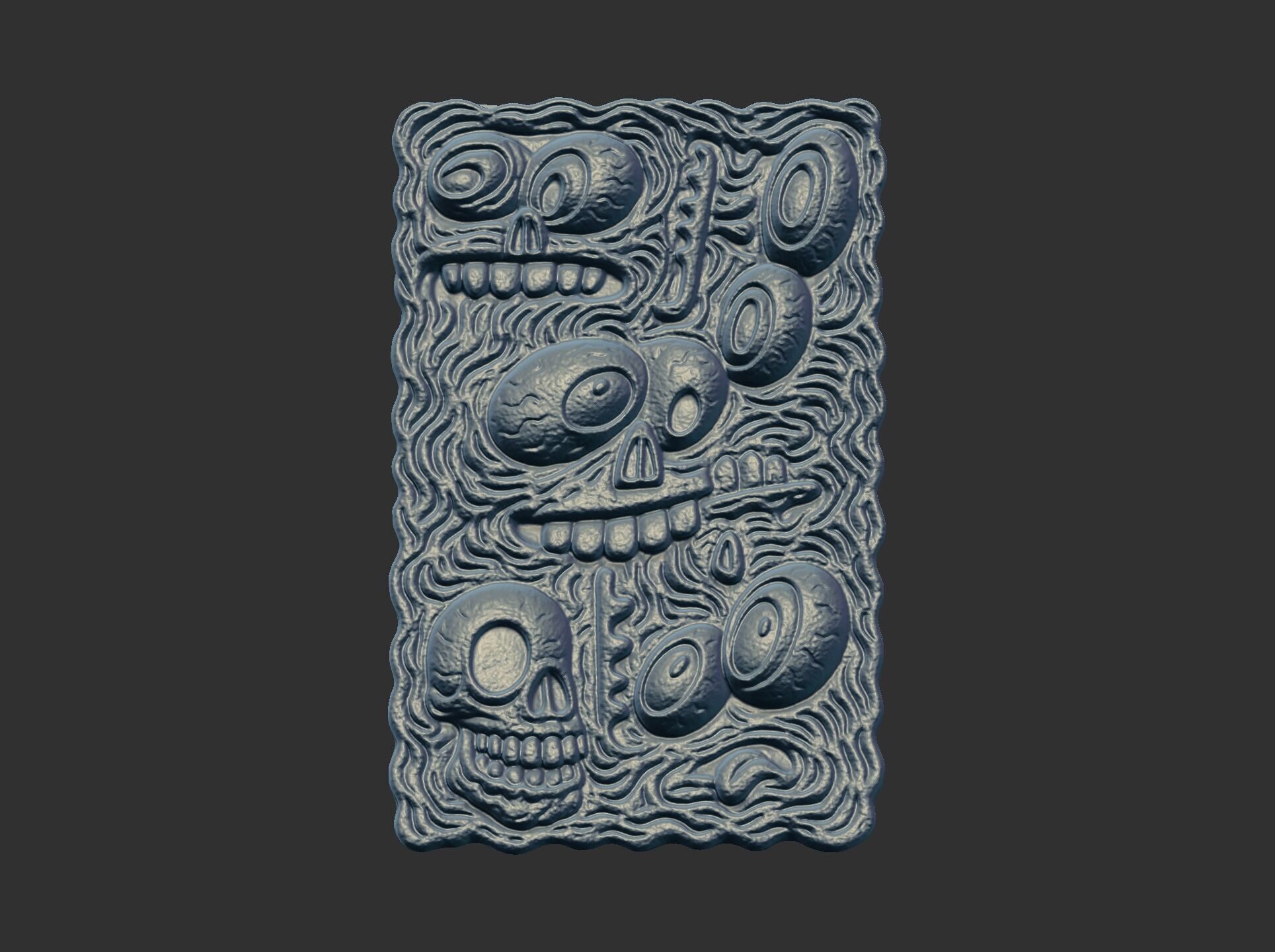 stylized skull cnc model 3D print model_6