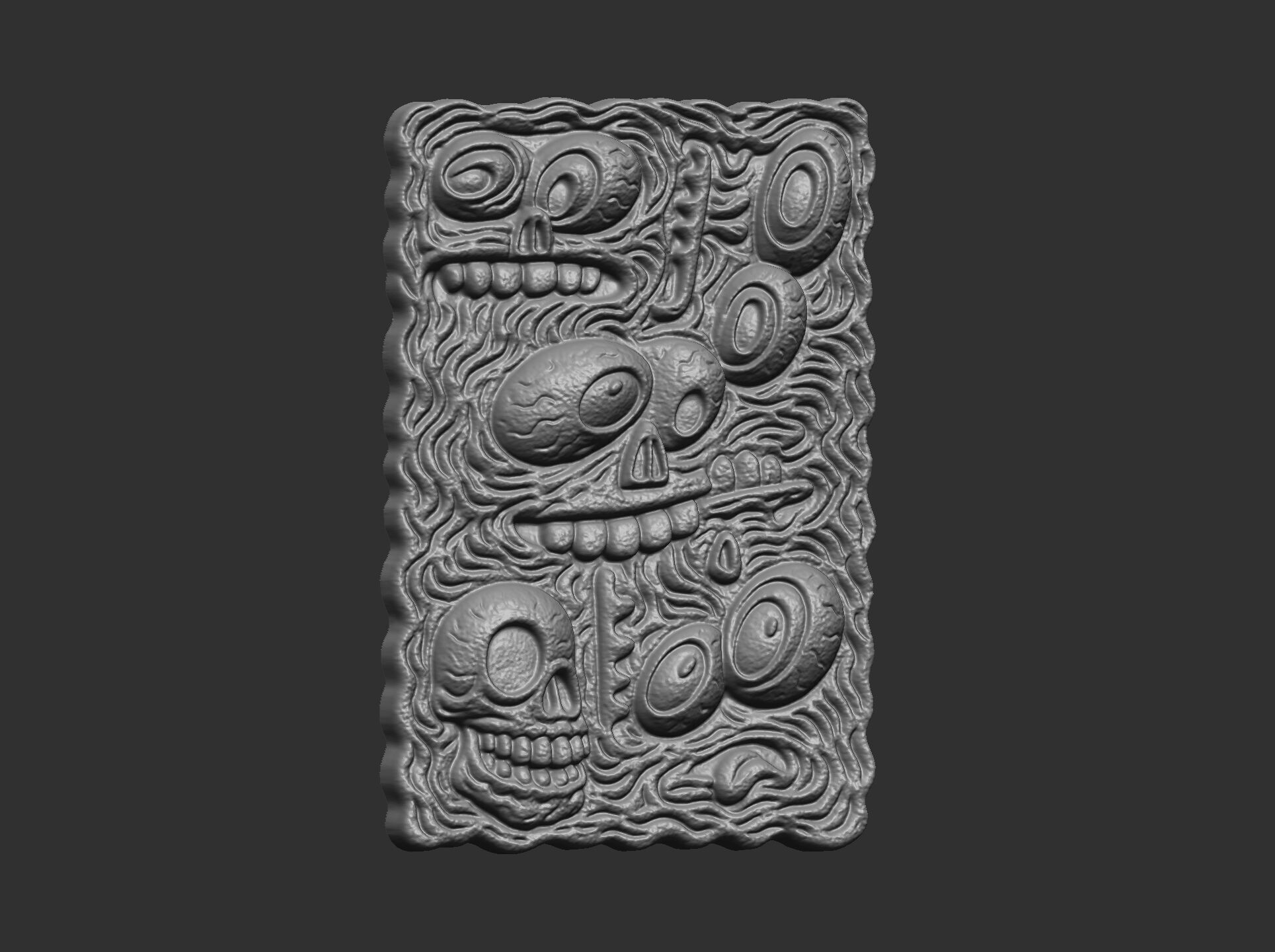 stylized skull cnc model 3D print model_11