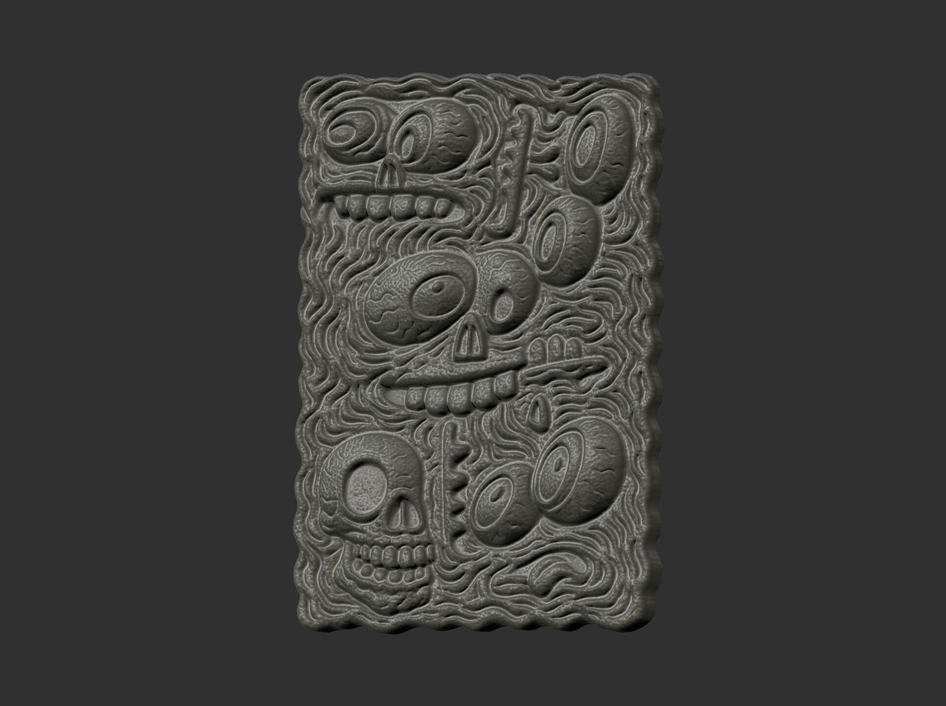 stylized skull cnc model 3D print model_17