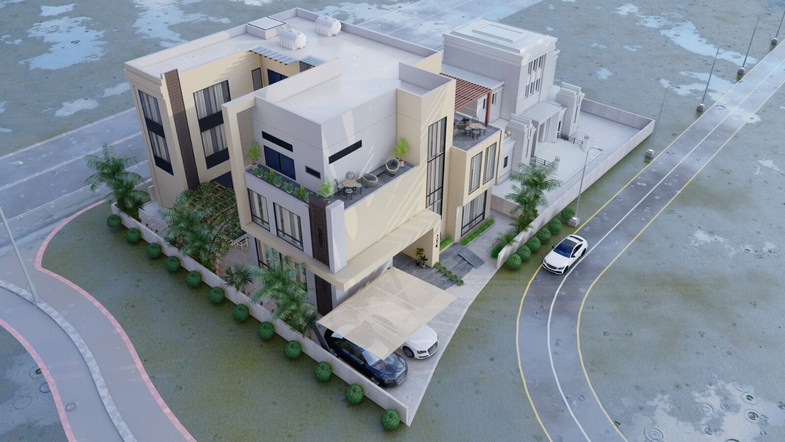 Modern Villa Project A1 3D Model  Plans Renders 3D model_3