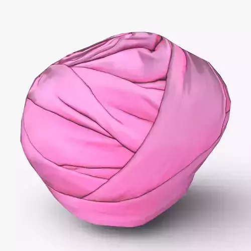 3D model Sikh Turban Pagri Dastar Sikh Headwear pink colour