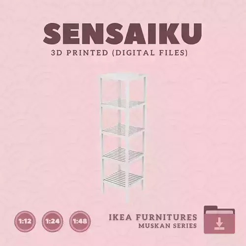 1 MUSKAN Shelf unit for Miniature Dollhouse - IKEA - 3D Print 3D print model