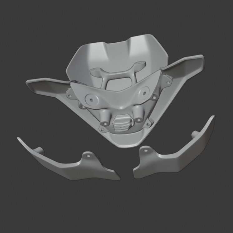Windshield speed triple 1200 rs 3D print model_3