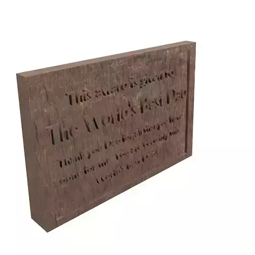 Plaque awarded to the best Dad