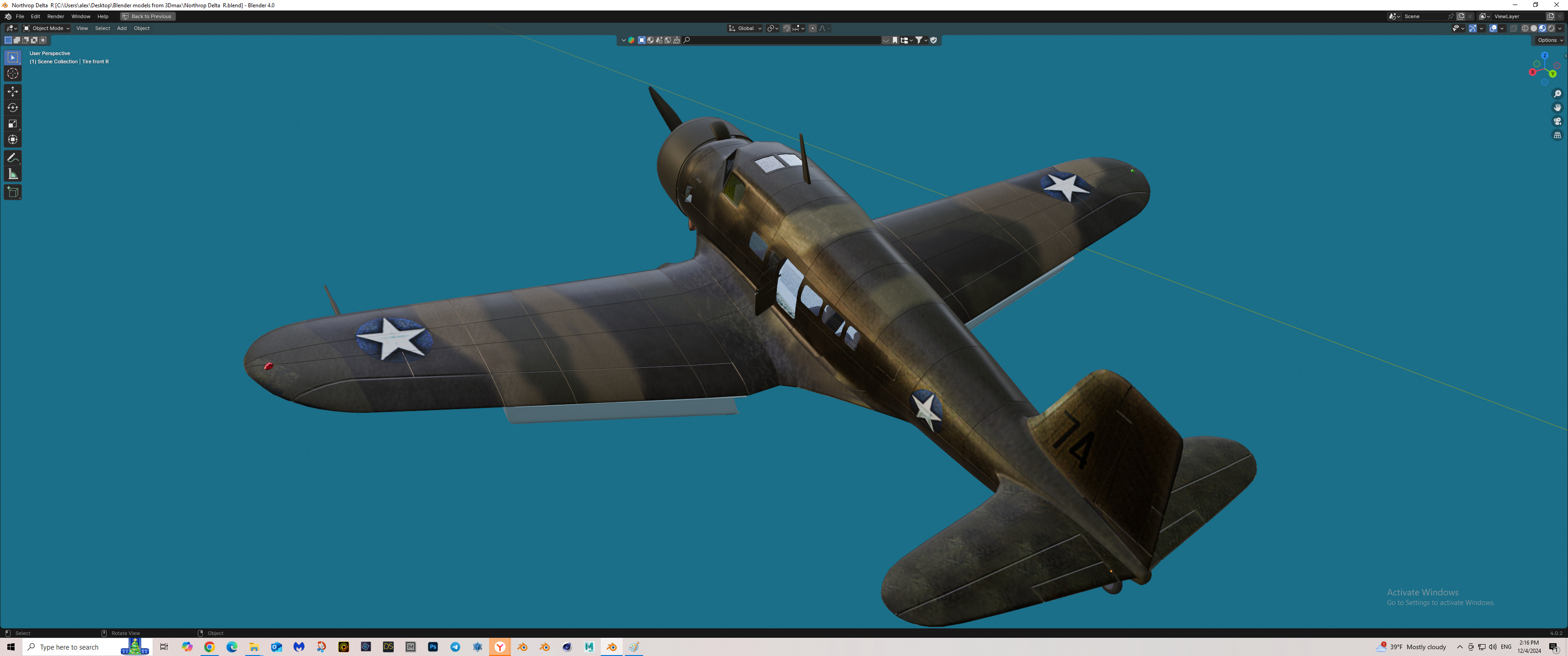 Northrop delta Free 3D model_2