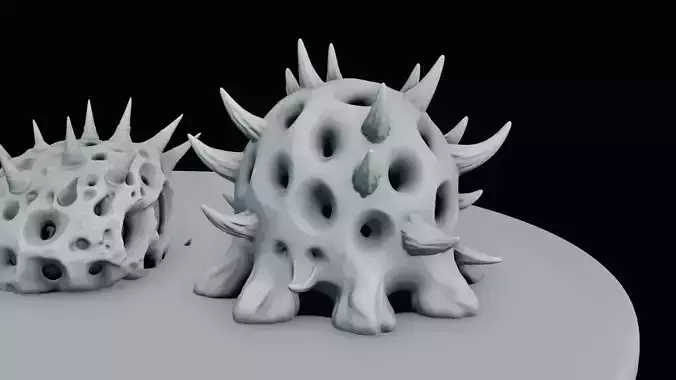 Alien Fossil Terrain Jagged Organic  STL for 3D Printing 3D print model