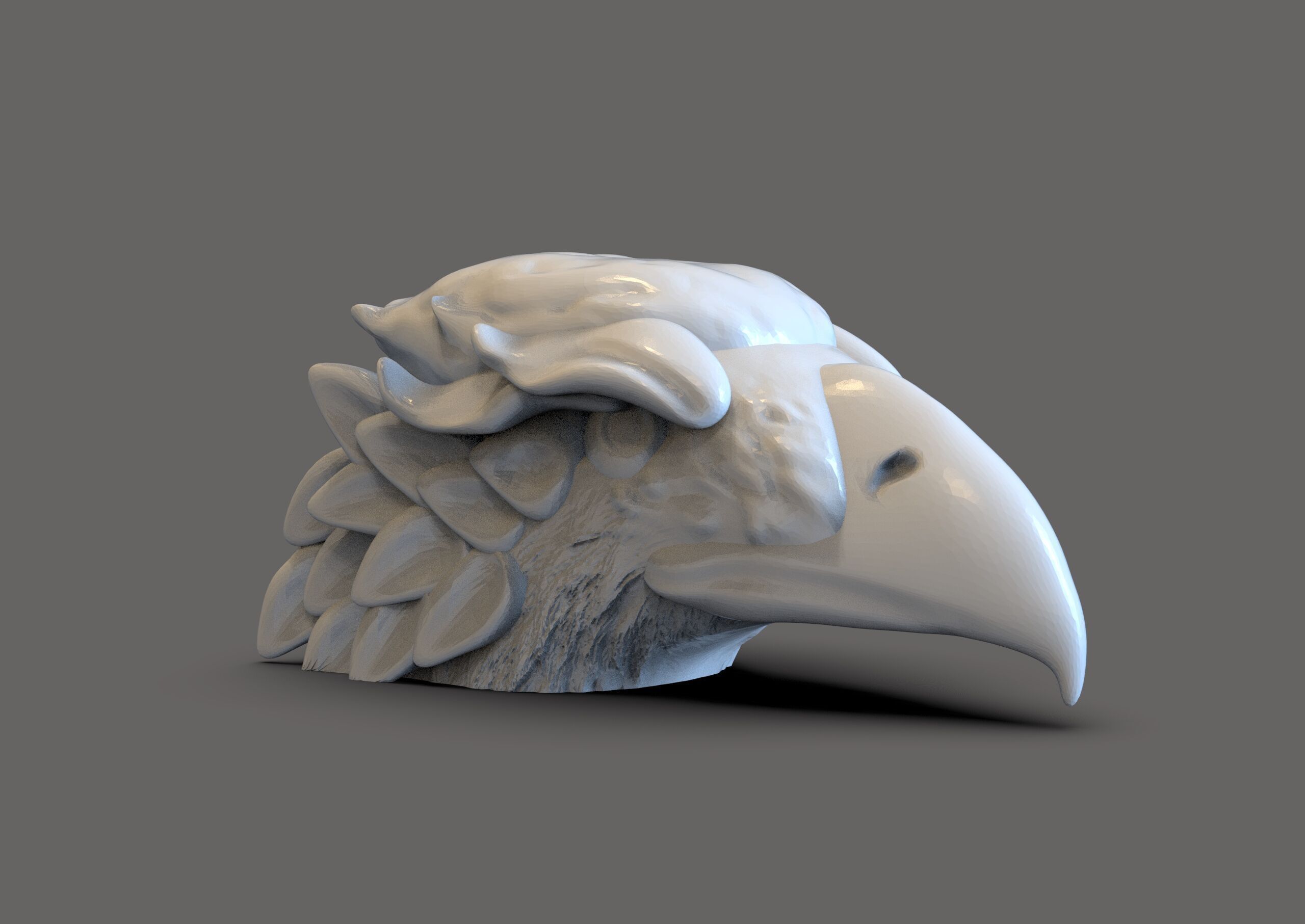 Mexican Eagle Head 3D print model_2