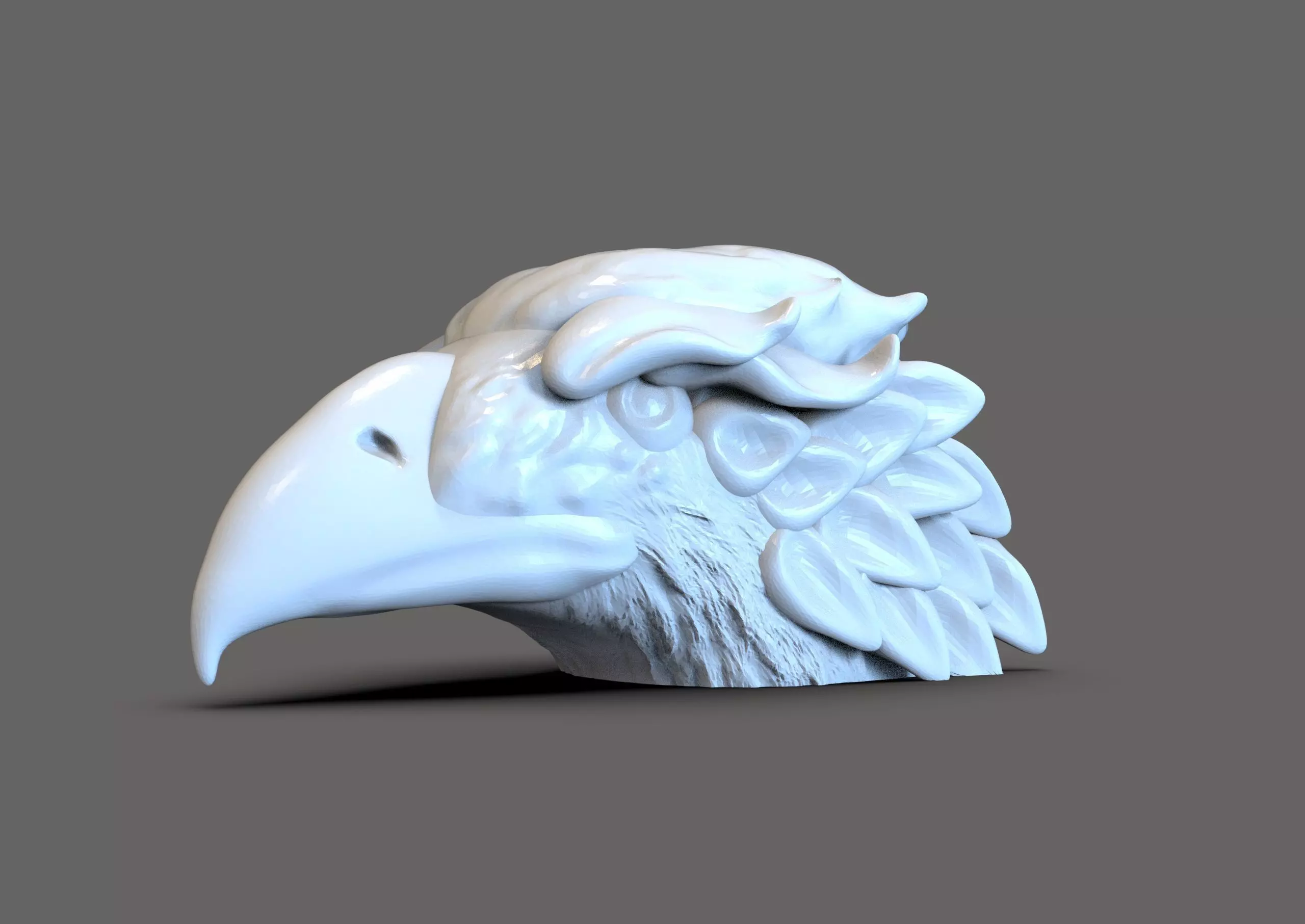 Mexican Eagle Head 3D print model_0
