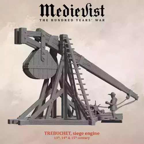 Trebuchet siege engine 3D print model