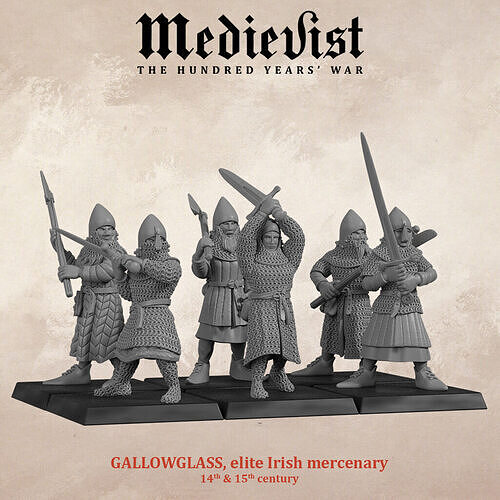 Gallowglass elite Irish mercenaries 3D print model