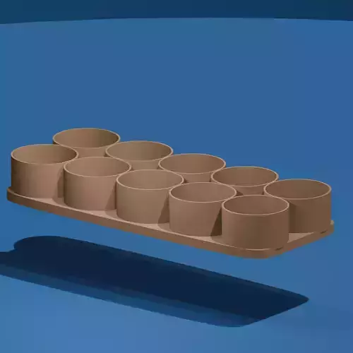 10-Slot Mini Paints Bottle Holder 3D print model