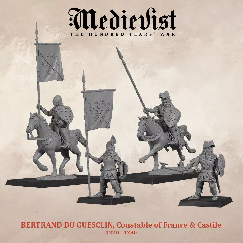 Bertrand du Guesclin and his banner bearer 3D print model