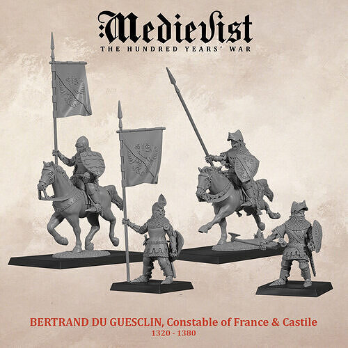 Bertrand du Guesclin and his banner bearer 3D print model