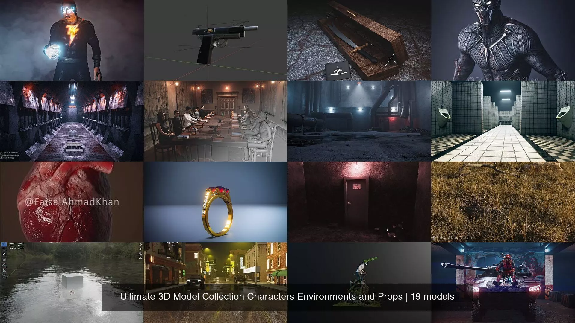 Ultimate 3D Model Collection Characters Environments and Props _0