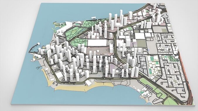 Cityscape Doha Qatar  3D model
