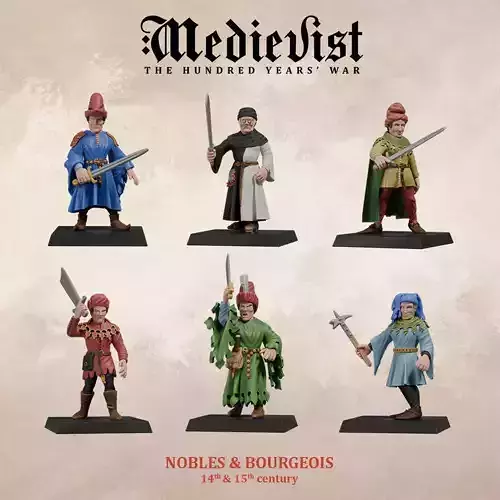 Nobles and bourgeois 14th and 15th centuries 3D print model