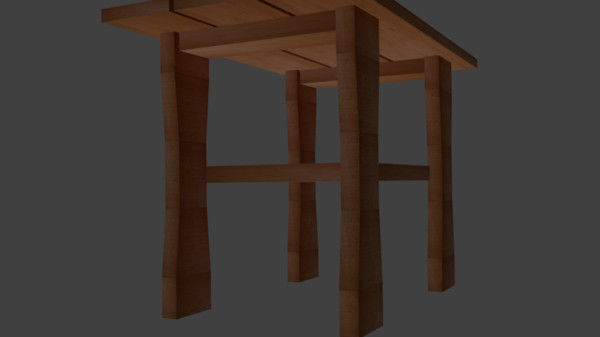 Adirondack End Table Free 3D model_1