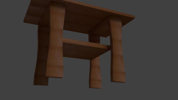 Adirondack End Table Free 3D model_2