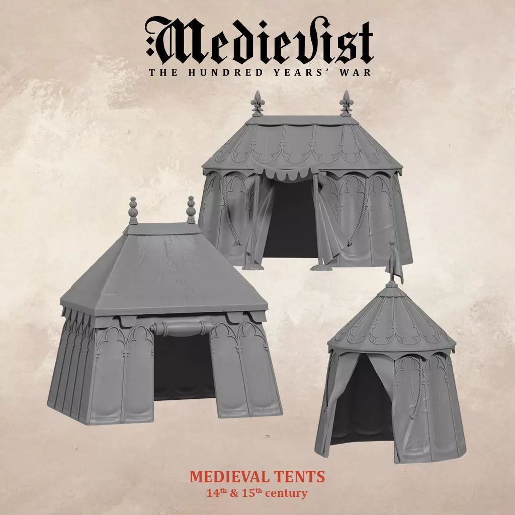 Medieval tents 14th and 15th centuries 3D print model