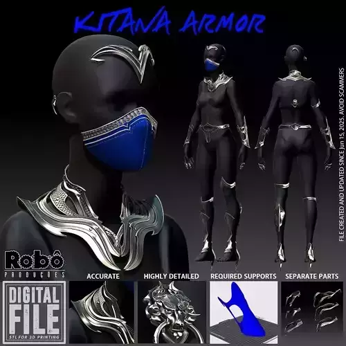 Mortal Kombat 1  Kitana Armor Cosplay - MK1 3D print model