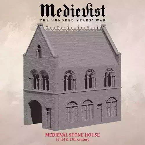 Medieval stone house 13 14 and 15th centuries 3D print model